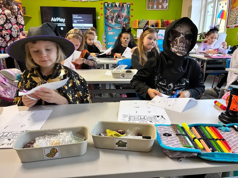 Halloweenské dopoledne v první třídě