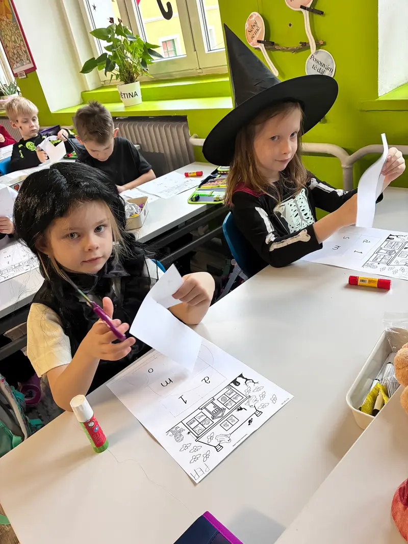 Halloweenské dopoledne v první třídě
