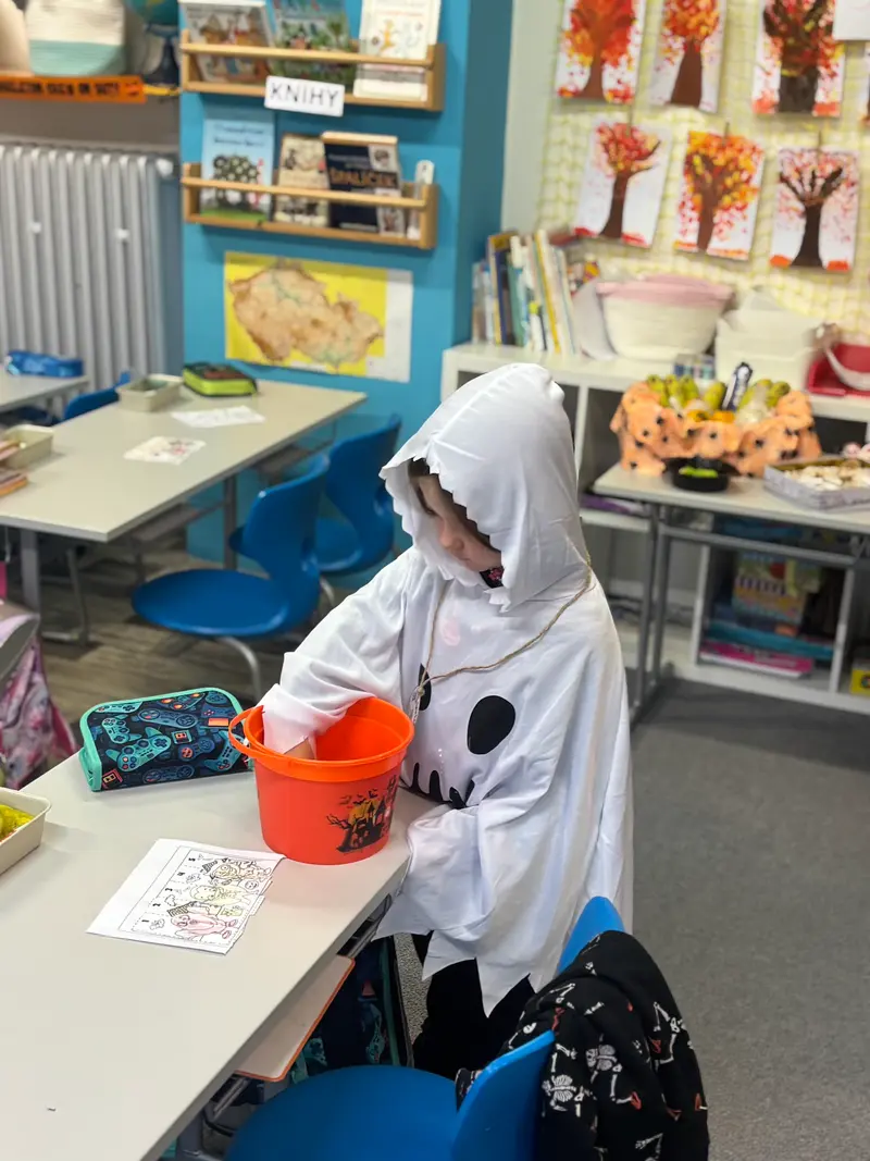 Halloweenské dopoledne v první třídě